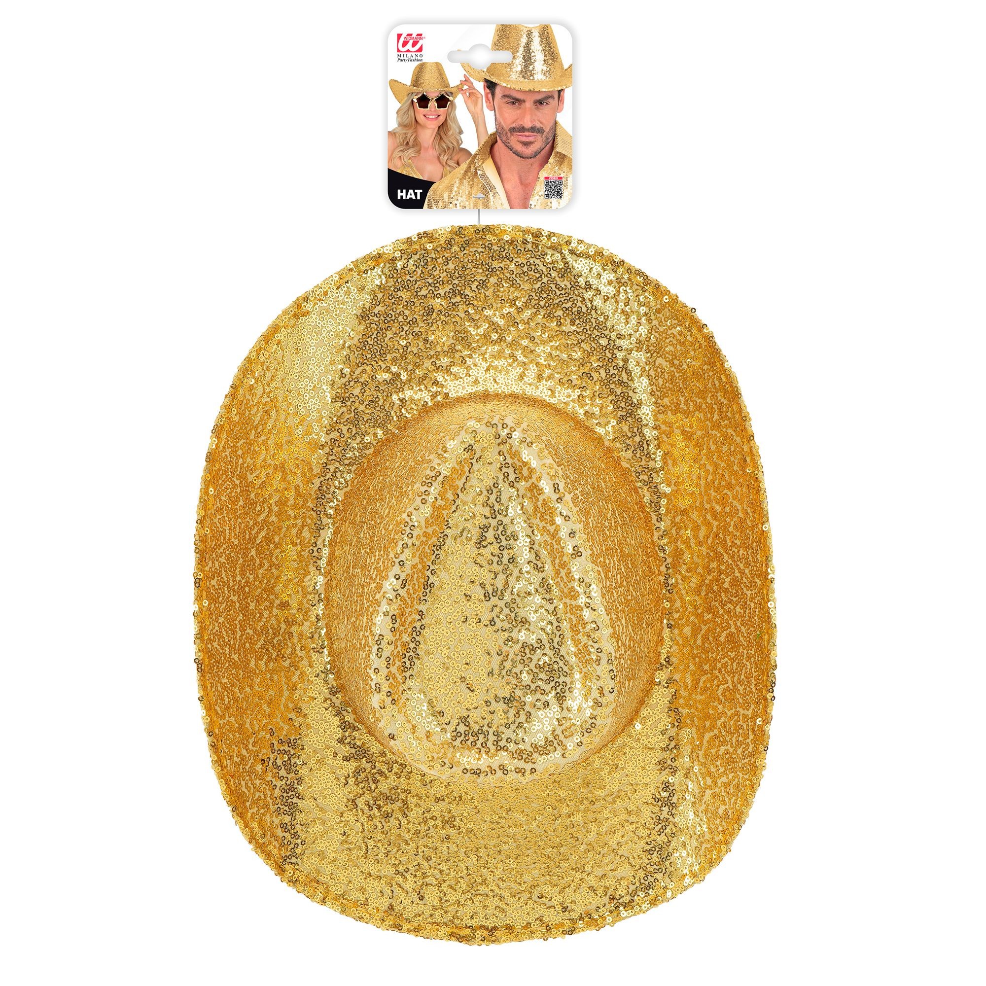 Hat Cowboy Sequin Gold