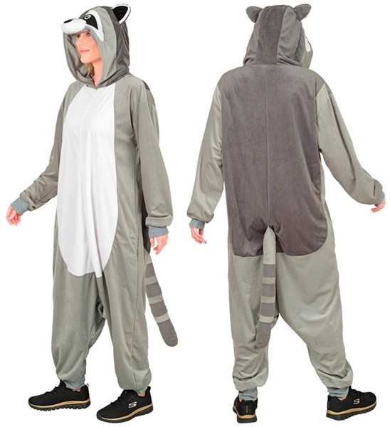 Plush Onesie Racoon