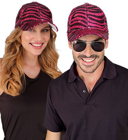 Pink Animalier Sequin Cap