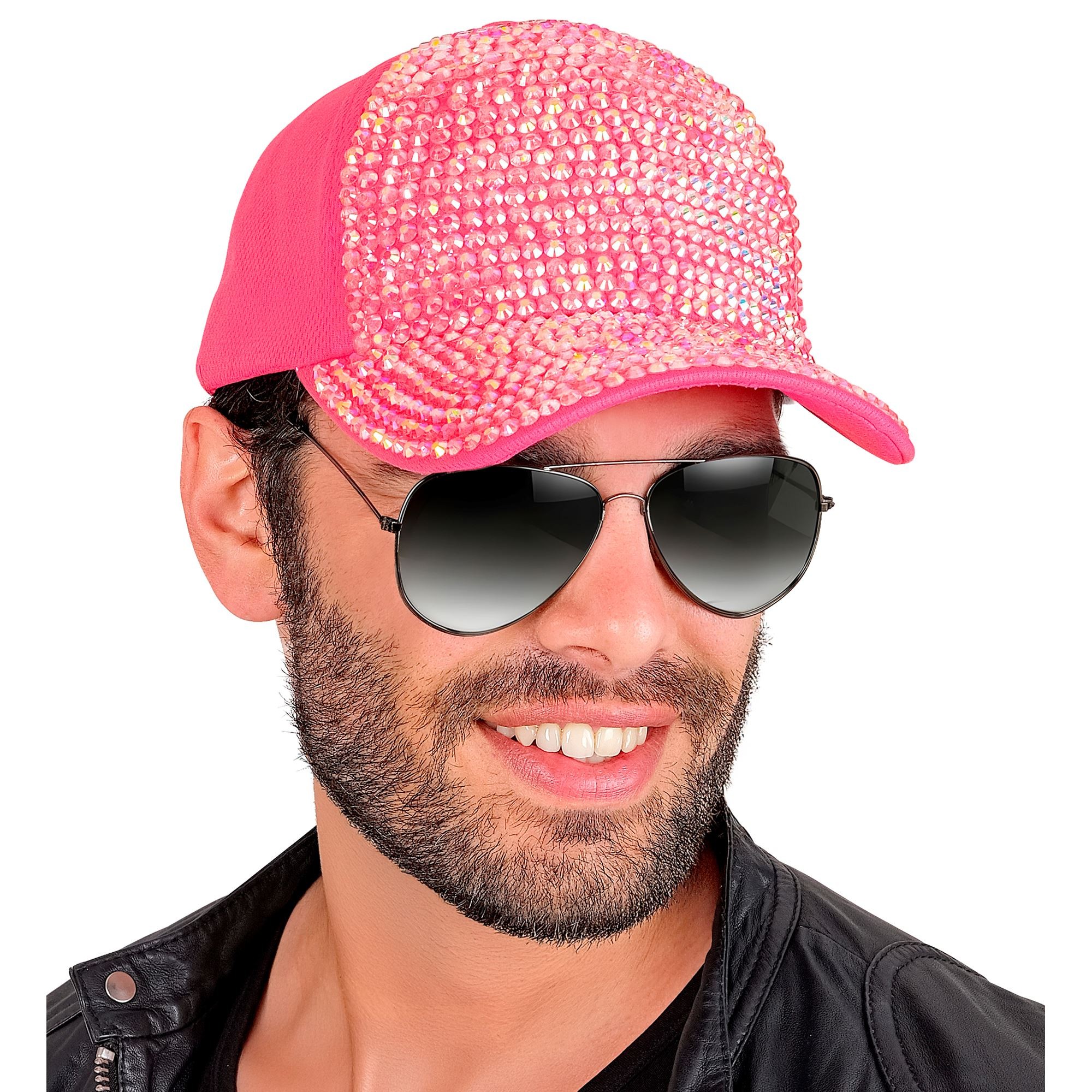 Hat Cap Strass Neon Pink