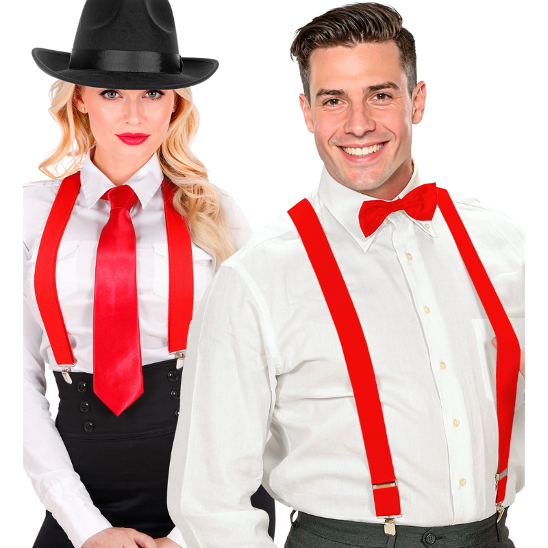 Braces Red - extra long up to 115-120 cm
