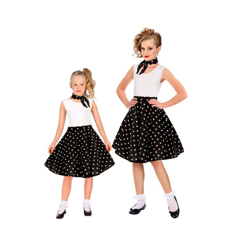 Black 50s Polka Dots