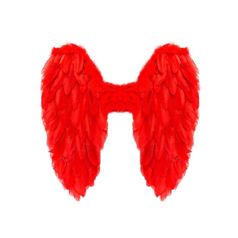 Red Foldable Feather Wings 50x50cm
