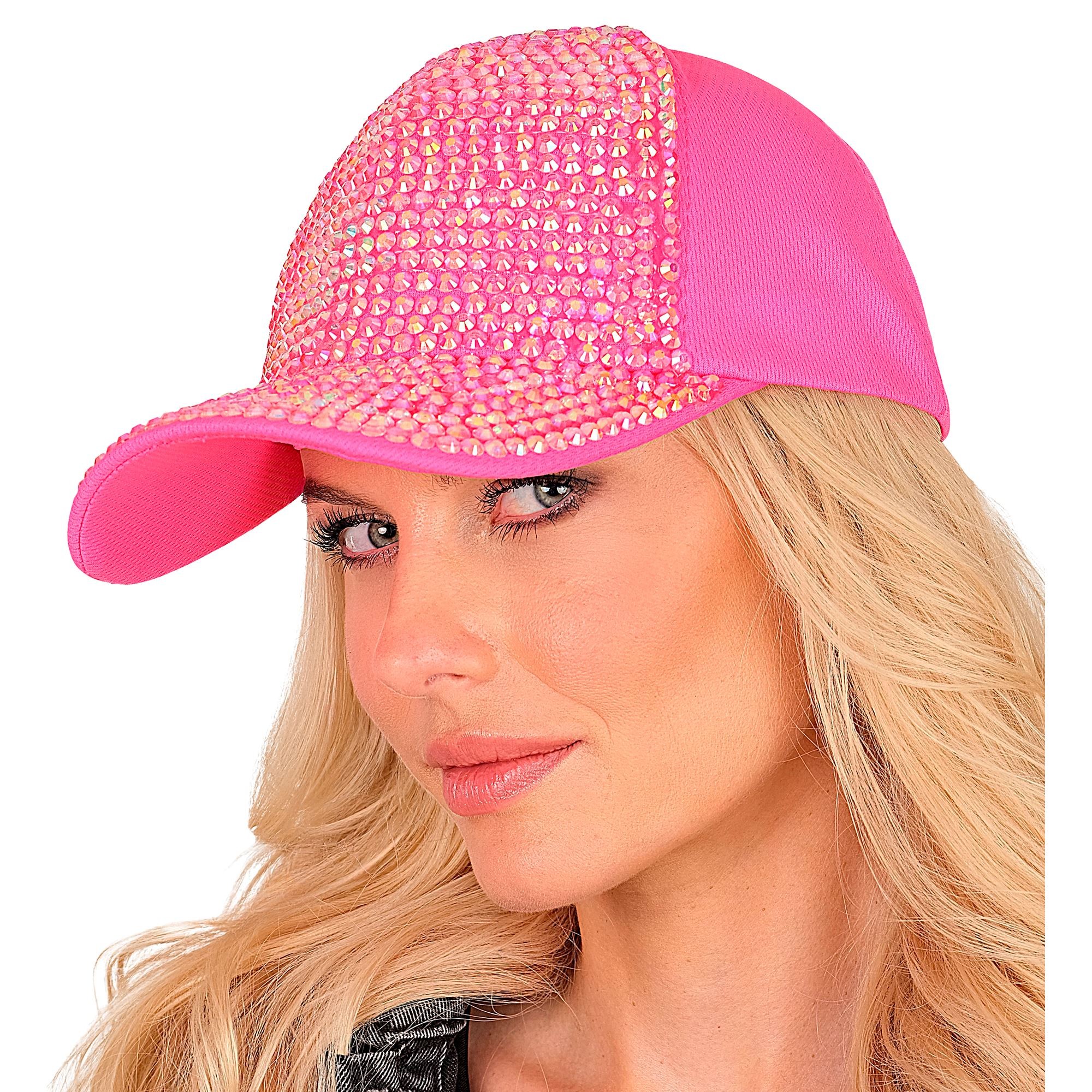 Hat Cap Strass Neon Pink
