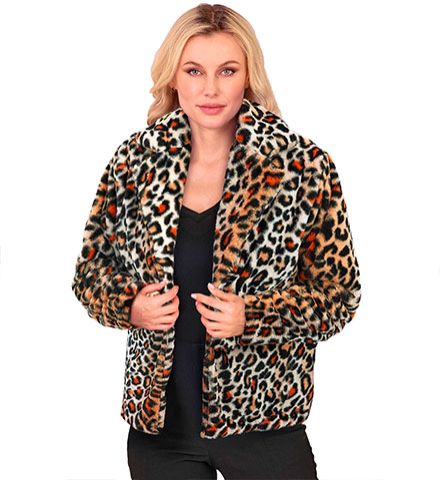 Animalier Leopard Plush Woman Jacket