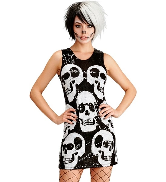 Sequin Dress Skull