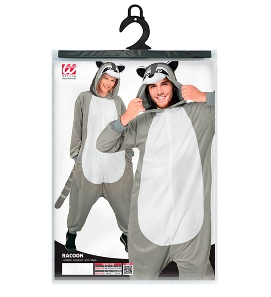 Plush Onesie Racoon