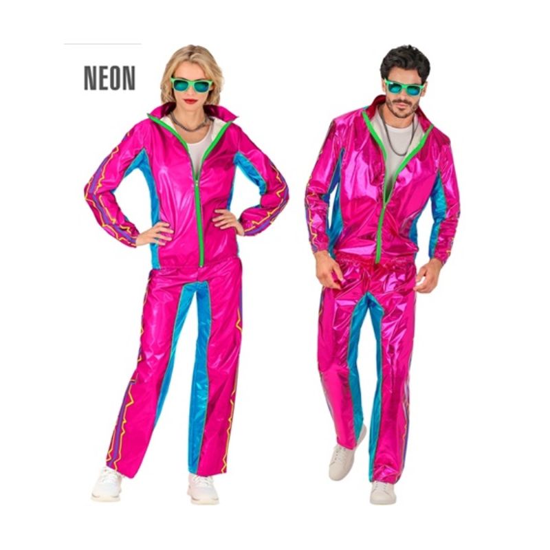 Party Fashion Pink Metallic Electronic Dance Music Tracksuit