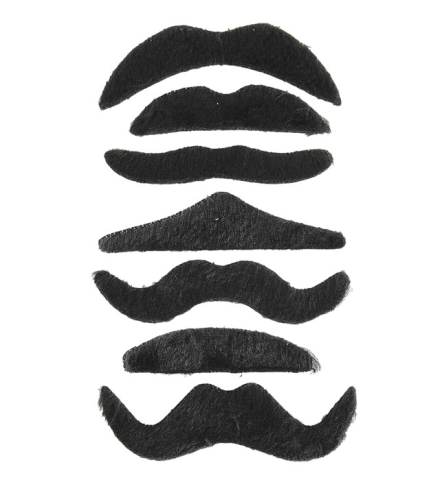 SET OF 7 MOUSTACHES