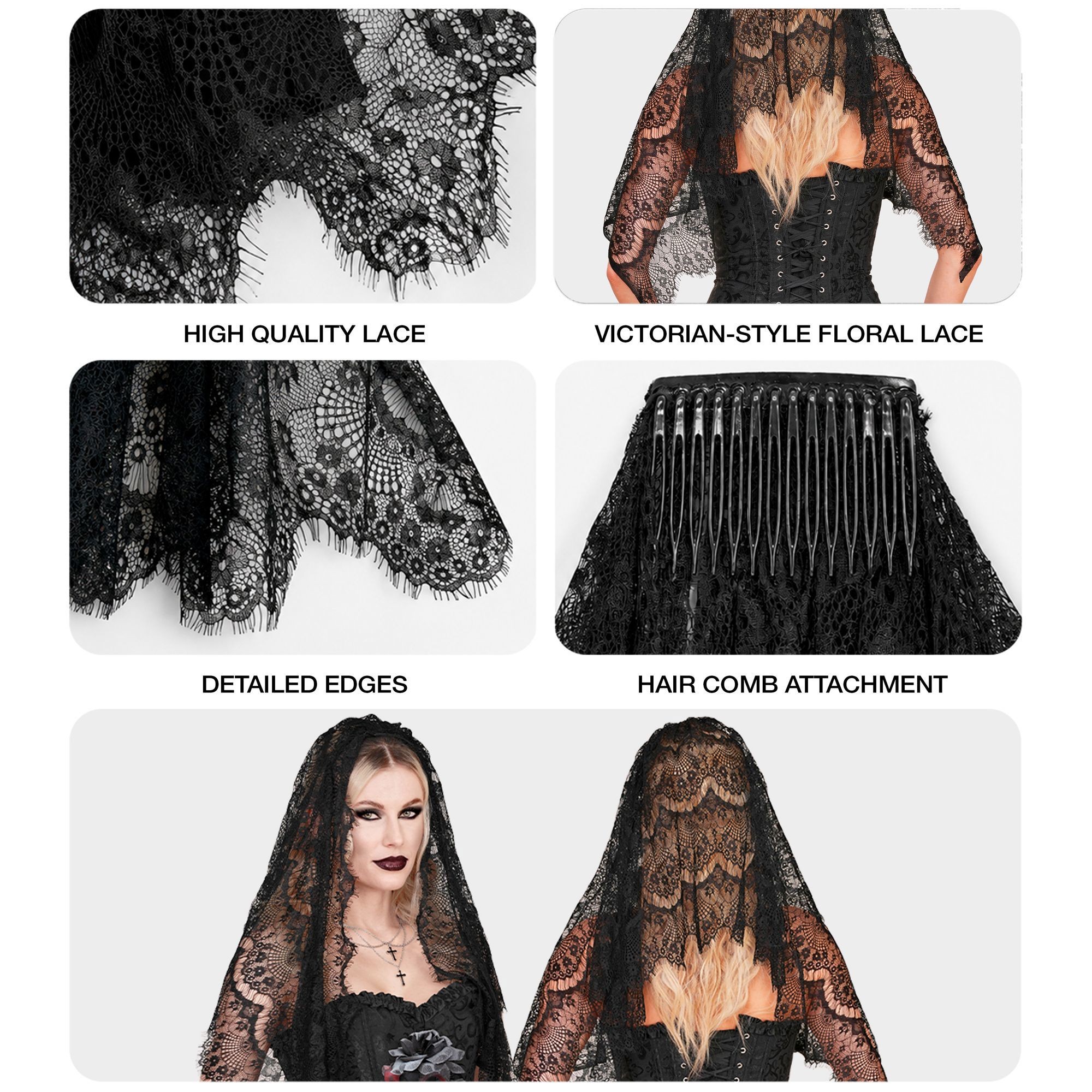 Veil Lace Black