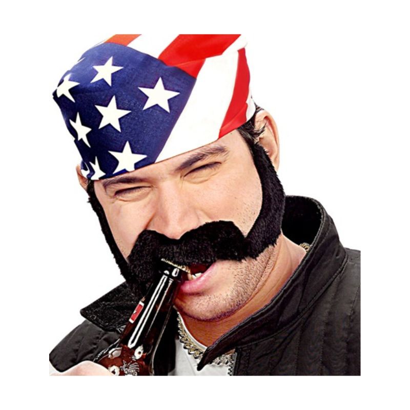 Adhesive Sideburns & Moustache