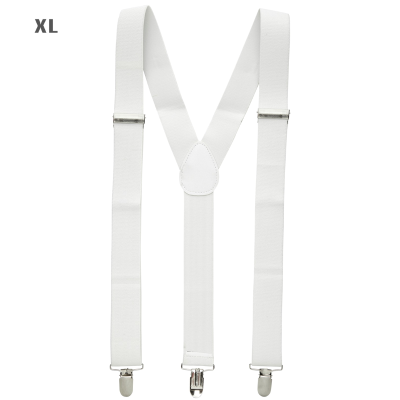 Braces White - extra long up to 115-120 cm
