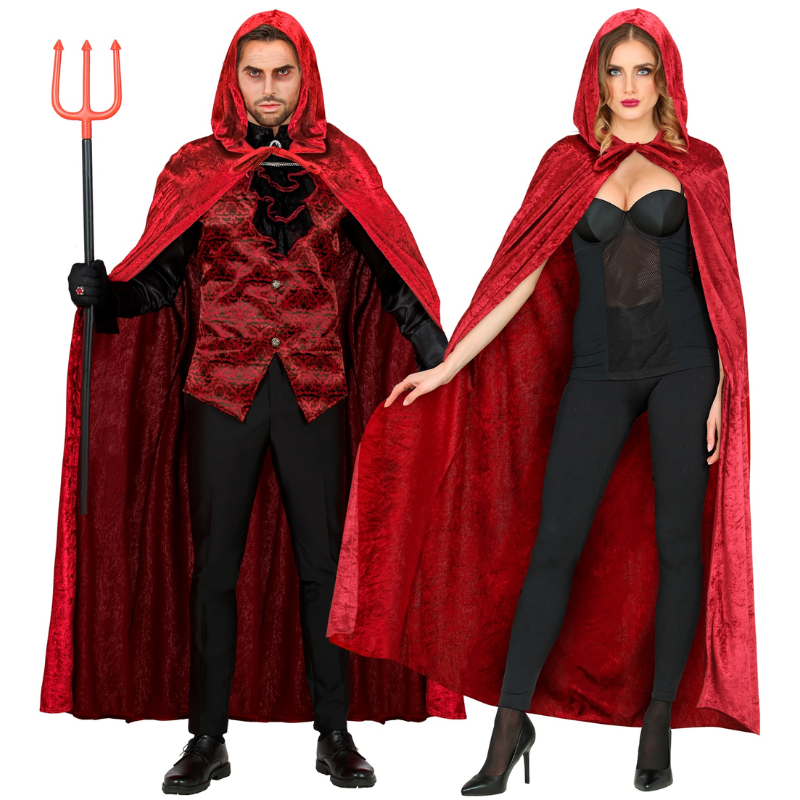 Cape Burgundy Hooded Velvet - 150cm