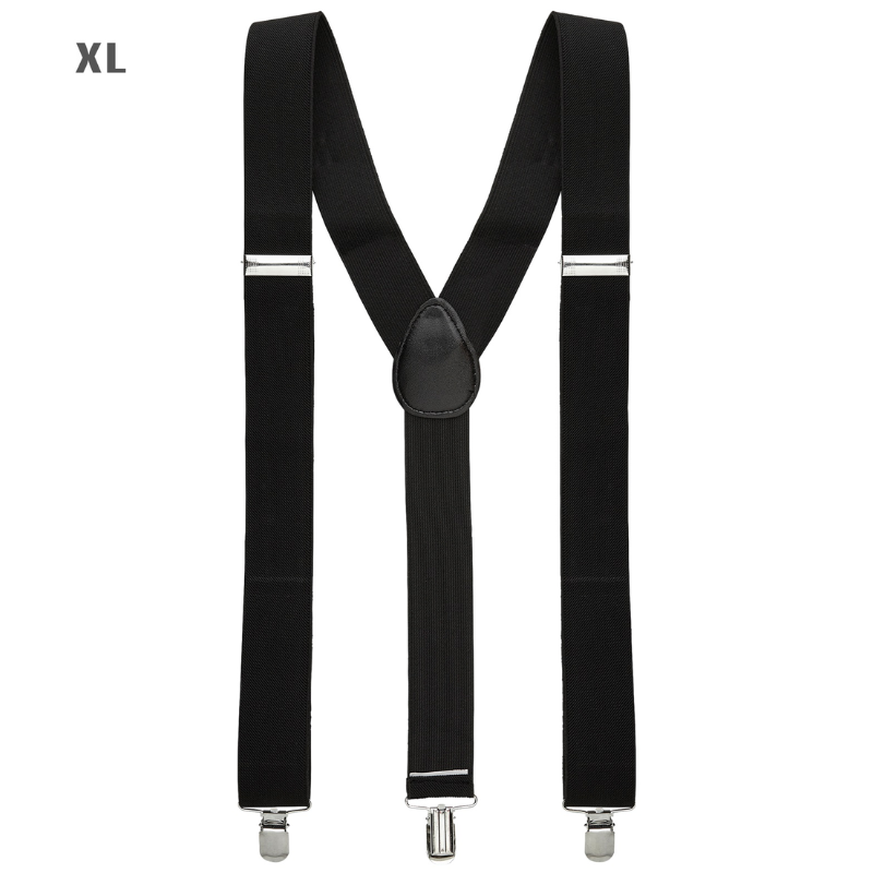 Black Braces - extra Long Up To 115-120 cm