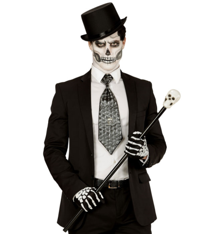 METALLIC SKULL TIE