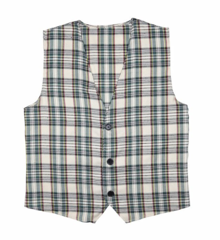 BEIGE TARTAN VEST
