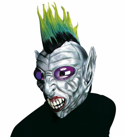 PUNK ALIEN MASK WITH CREST & BUBBLE EYES