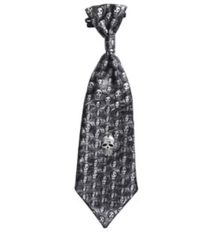 METALLIC SKULL TIE