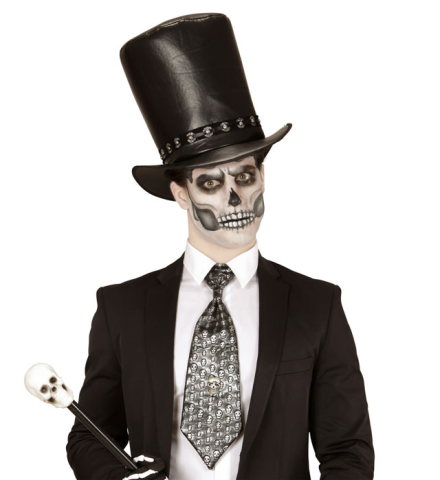 METALLIC SKULL TIE