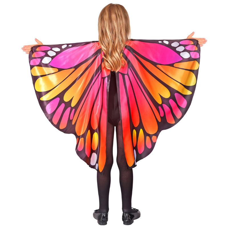Butterfly Wings & Eye Mask / Pink & Ocra (wings 100x70 cm)