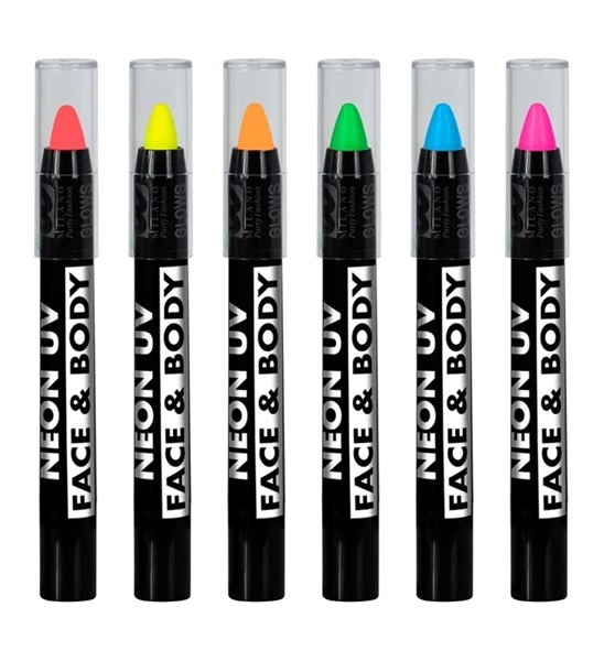 Set 6 Neon Make up Pencils