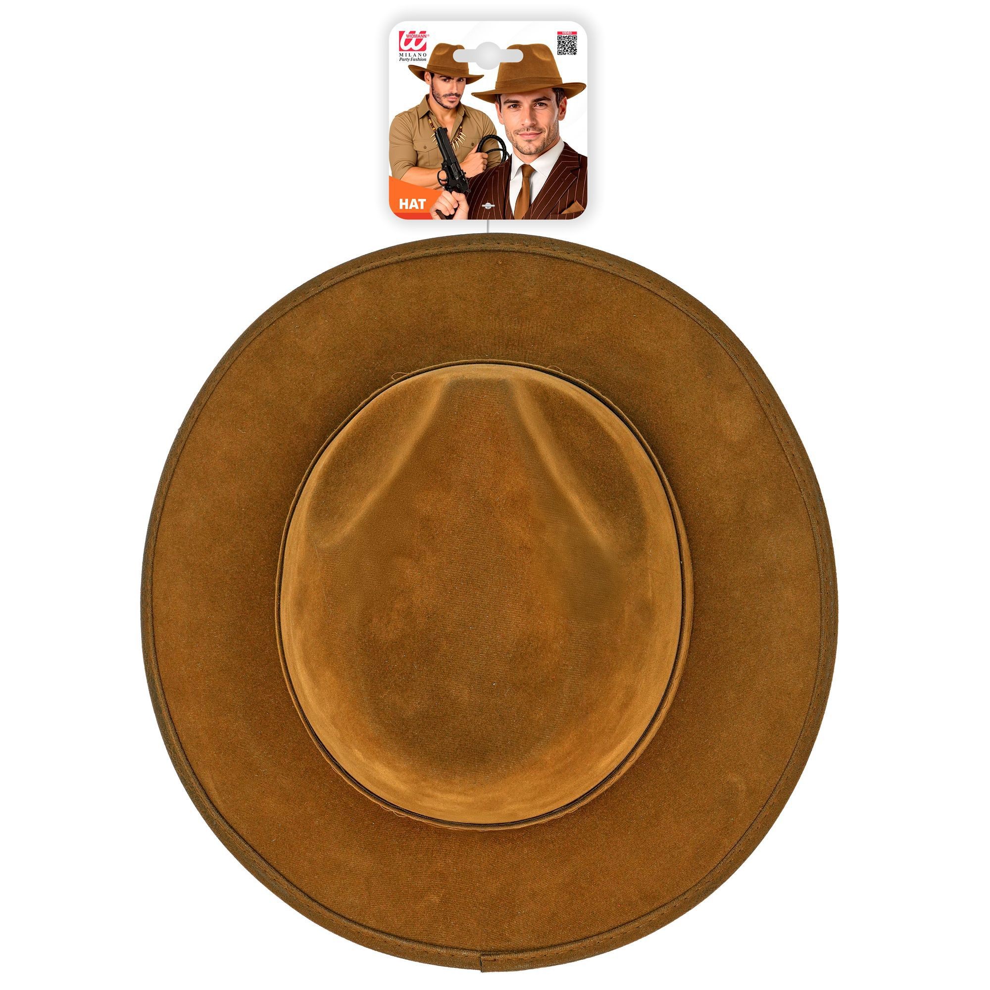 Hat Fedora Vintage Suede Brown