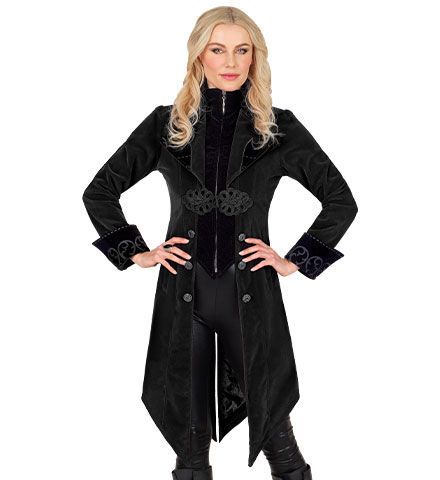 Black Velvet Gothic Coat